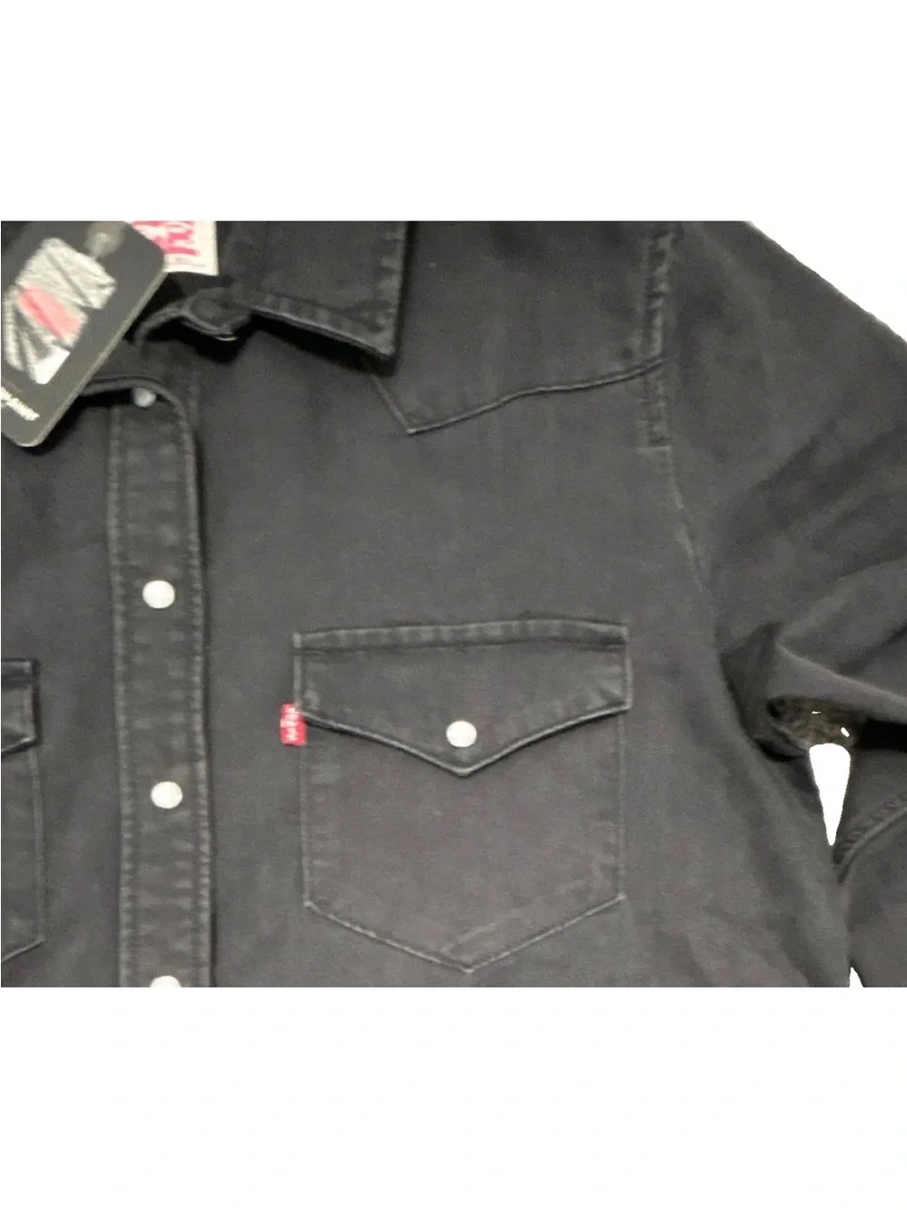 Levi's Black Long-Sleeve Western Snap Shirt